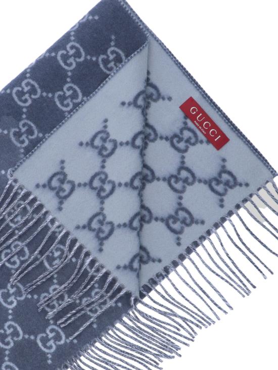 26SS 구찌 GG 캐시미어 스카프 812317 4GABX 4169 Blue - GUCCI