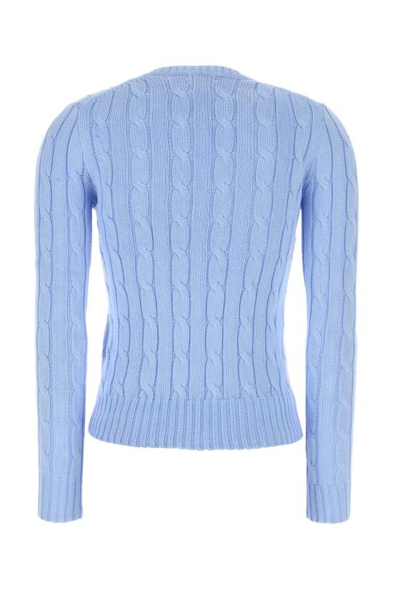 26SS 폴로 랄프로렌 포니 로고 피마코튼 케이블 니트 스웨터 211971869 512 Light Blue - POLO RALPH LAUREN