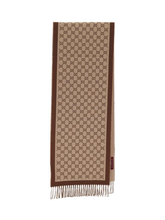 26SS 구찌 울 자카드 스카프 835534 3G200 9865 Brown