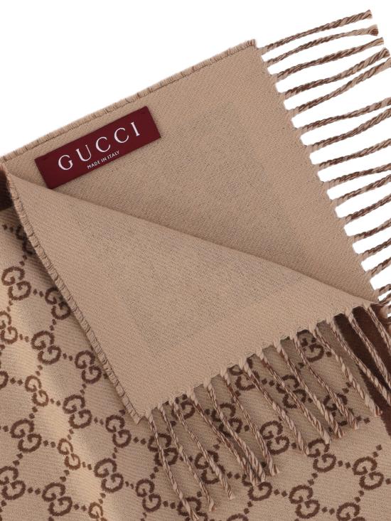 26SS 구찌 울 자카드 스카프 835534 3G200 9865 Brown - GUCCI