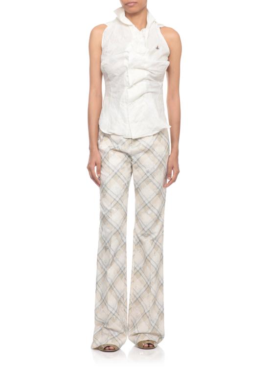 26SS 비비안웨스트우드 스트레이트 팬츠 1F010008 W01EGB208 Beige - VIVIENNE WESTWOOD