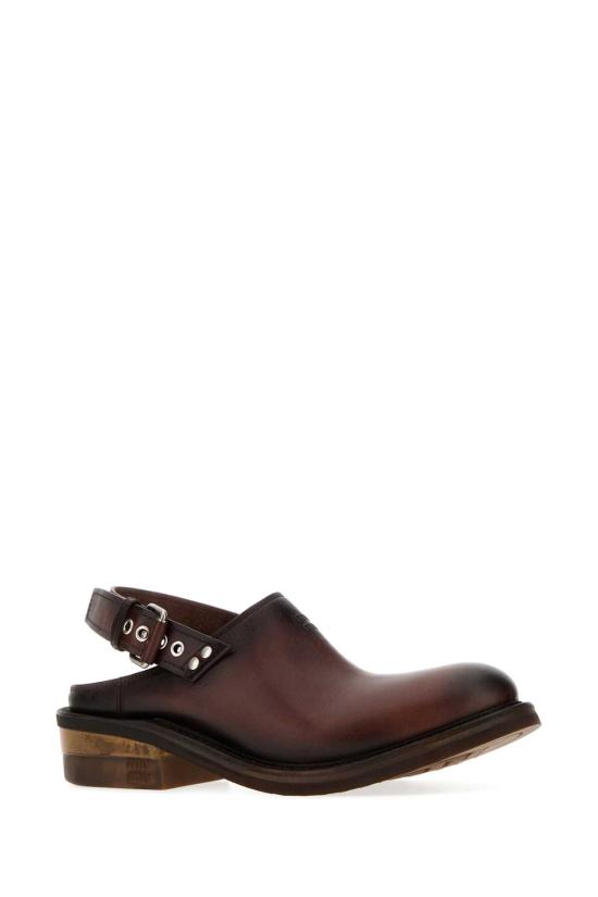 26SS 미우미우 풀 가죽 뮬 5R667EFA0455OD F0201 Brown - MIU MIU