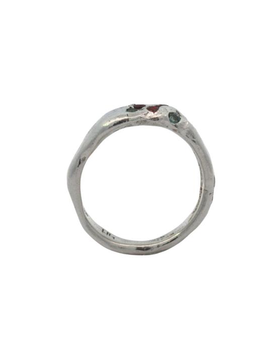  시리 한스도터 반지 페탈루마 No.032614 스털링 실버 + 사파이어 - SIRI HANSDOTTER