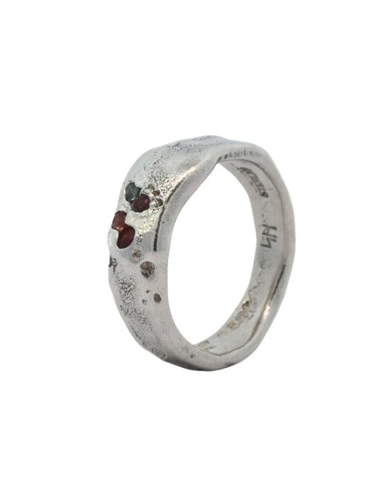  시리 한스도터 반지 페탈루마 No.032614 스털링 실버 + 사파이어 - SIRI HANSDOTTER