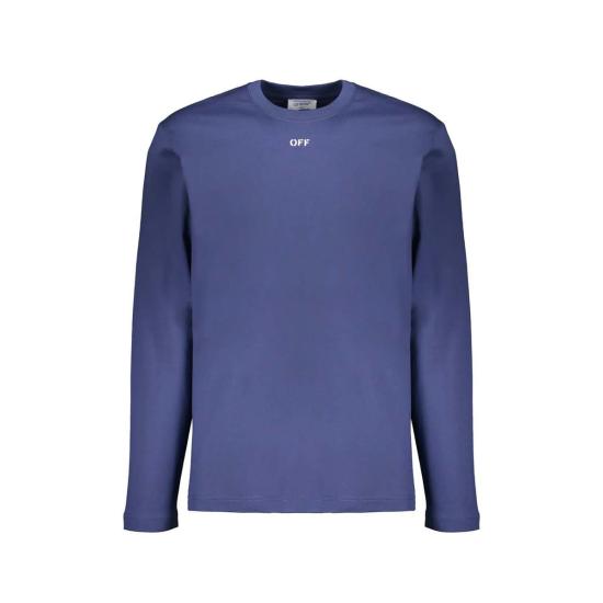  오프화이트 긴팔 티셔츠 블루 - OFF WHITE