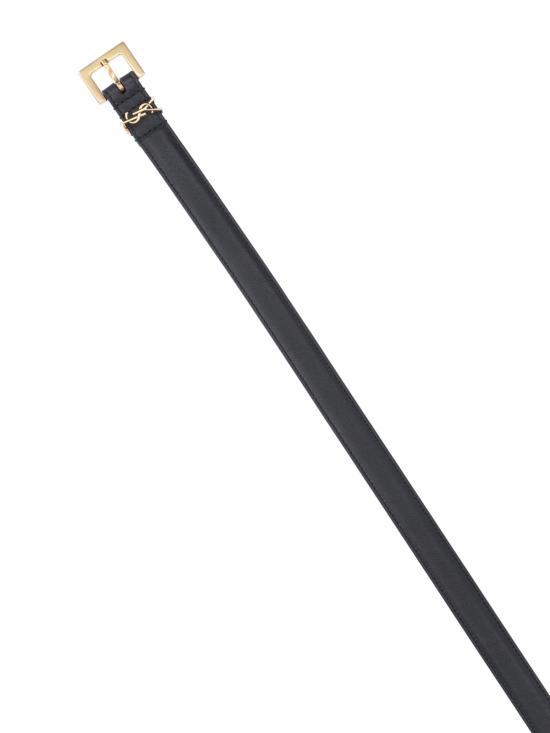 26SS 생로랑 카산드라 씬 스퀘어 버클 벨트 554465 BOO0W 1000 - SAINT LAURENT