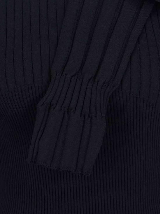  발망 스웨터 골지 니트 보트넥  블랙 - BALMAIN