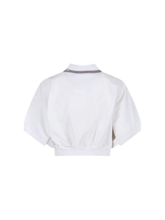  알렉산더 왕 폴로 티셔츠 크롭 폴로 셔츠 화이트 - ALEXANDER WANG