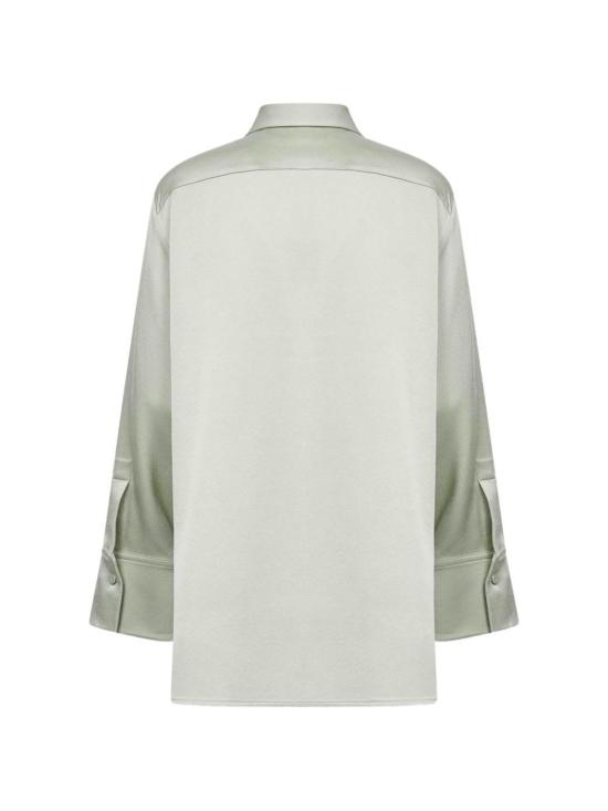  질샌더 블라우스 질 샌더 히든 버튼 셔츠 라이트 그린 - JIL SANDER