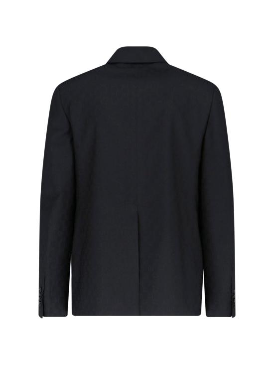 26SS 구찌 싱글 브레스트 GG 울 재킷 864110 ZAUP1 1000 Black - GUCCI