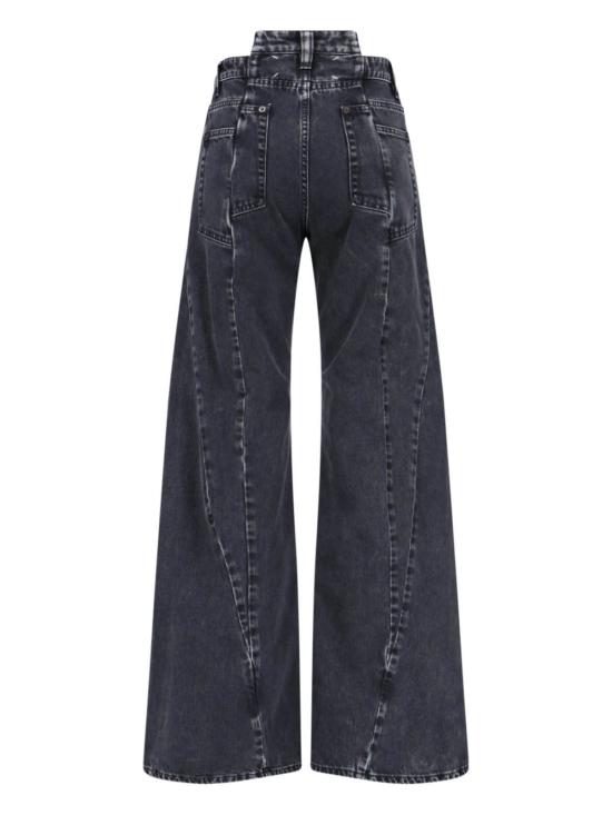  마르지엘라 데님 팬츠 메종  와이드 레그 하이라이즈 진 블랙 - MAISON MARGIELA