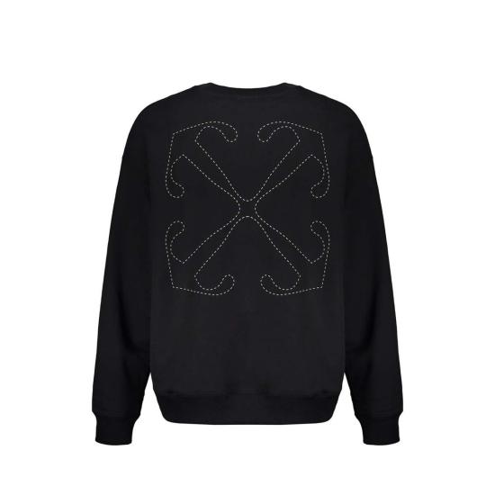  오프화이트 긴팔 티셔츠 로고 스웨트셔츠 블랙 - OFF WHITE