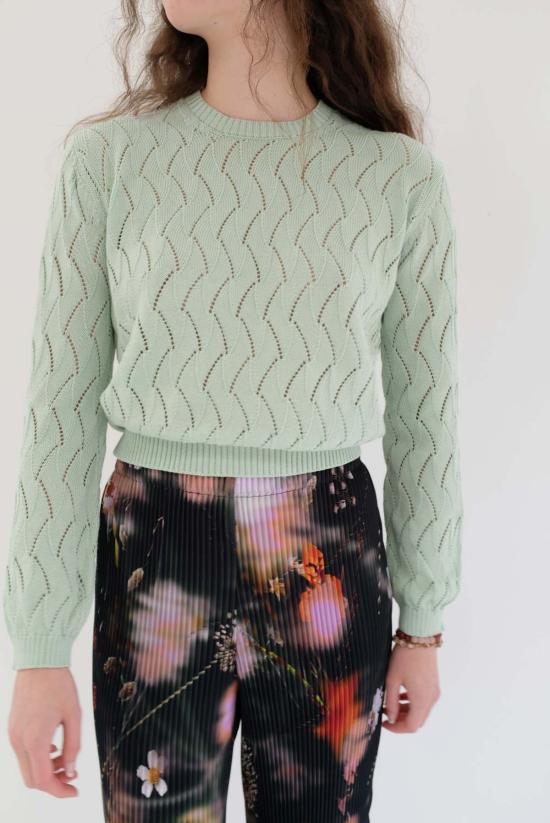  베클리나 스웨터 Beklina Bilbao 크루  아쿠아 - BEKLINA