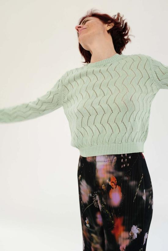  베클리나 스웨터 Beklina Bilbao 크루  아쿠아 - BEKLINA