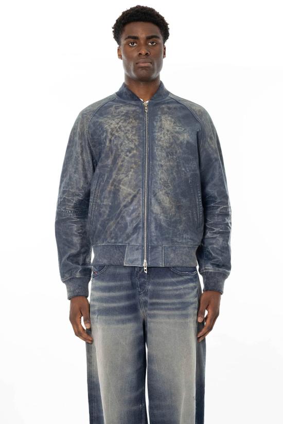 26SS 디젤 l-cobb 봄버 자켓 A20097 0QMBW 81E Denim