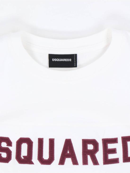  디스퀘어드2 반팔 티셔츠 Dsquared2 반팔 크루넥 티셔츠 화이트 - DSQUARED2