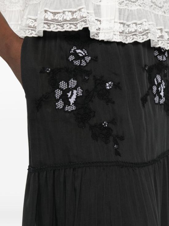 26SS 에르마노 설비노 미디 스커트 D484O608 XYRR4820 Nero - ERMANNO SCERVINO