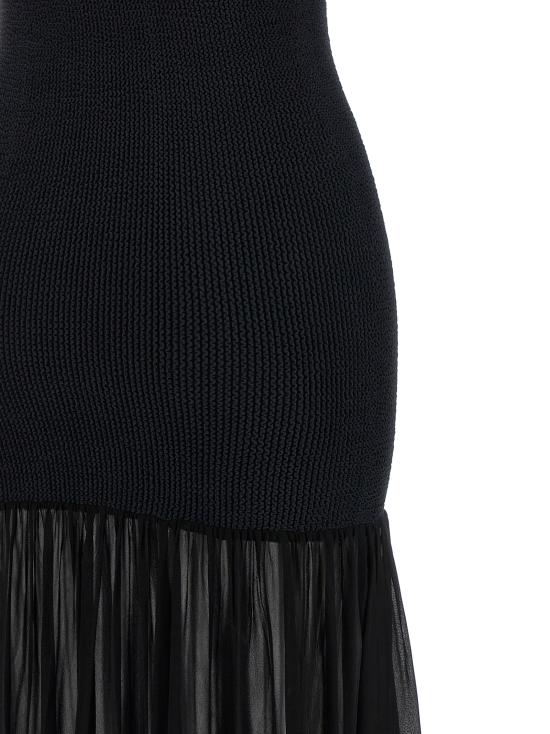 26SS 훈자 지 롱 원피스 NANCYHYBRIDDRESSBLACK Black - HUNZA G