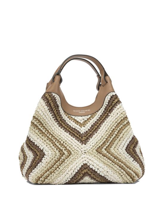 26SS 지아니 끼아리니 토트백 BS12189DIAMIXDUA11130 VAR CUOIO Beige