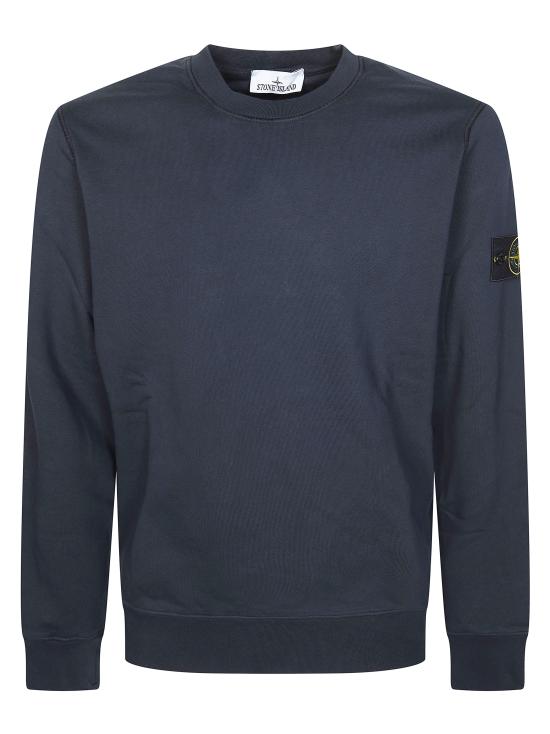 26SS 스톤 아일랜드 오가닉 코튼 플리스 레귤러 핏 크루넥 스웨트셔츠 L1S156100060S0051 V0020 BLU