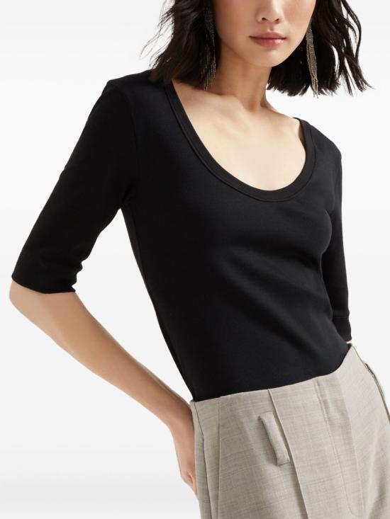 26SS 브루넬로 쿠치넬리 반팔 티셔츠 M0TC8FX220 C101 Nero - BRUNELLO CUCINELLI