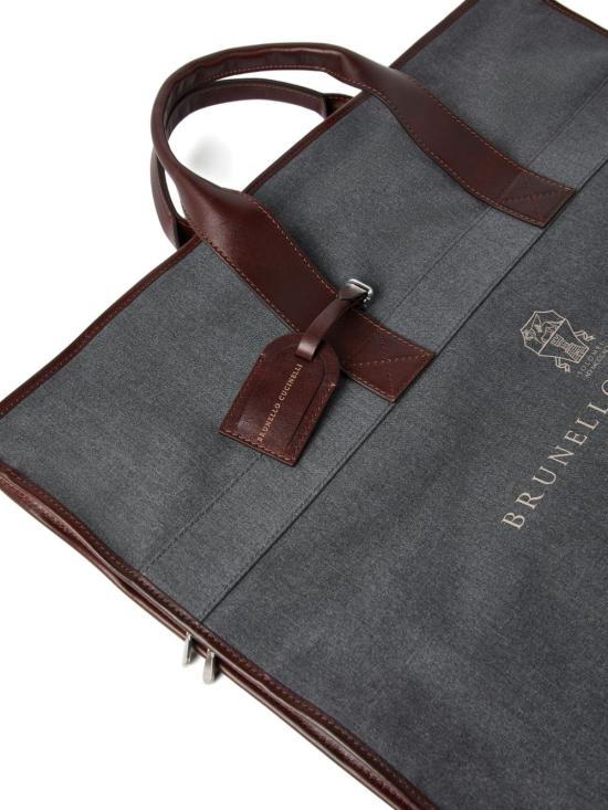 26SS 브루넬로 쿠치넬리 카프스킨 슈트 케이스 MWN4CU390 CAW48 Grigio - BRUNELLO CUCINELLI