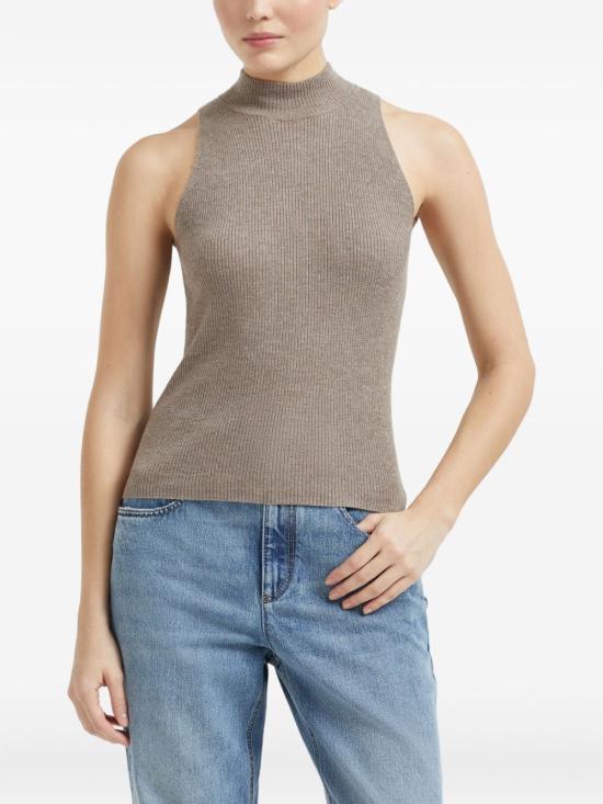 26SS 브루넬로 쿠치넬리 민소매 티셔츠 M9A822204 C4179 Marrone - BRUNELLO CUCINELLI