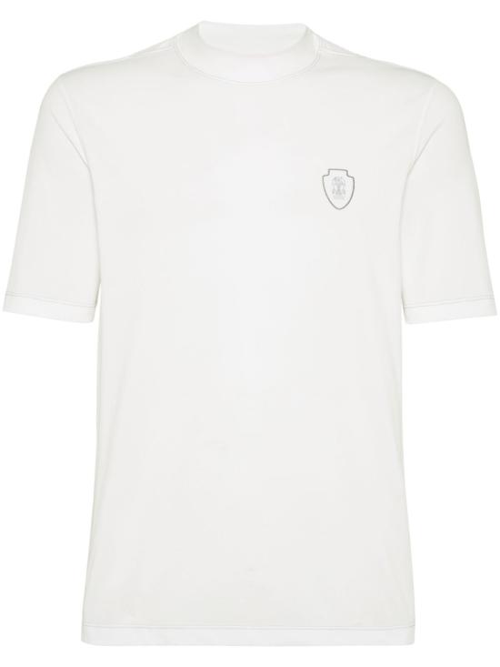 26SS 브루넬로 쿠치넬리 반팔 티셔츠 MW8641310F C159 Bianco