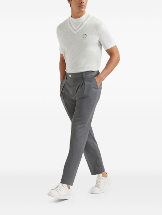 26SS 브루넬로 쿠치넬리 반팔 티셔츠 MW8641310F C159 Bianco - BRUNELLO CUCINELLI