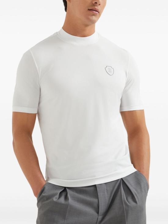 26SS 브루넬로 쿠치넬리 반팔 티셔츠 MW8641310F C159 Bianco - BRUNELLO CUCINELLI