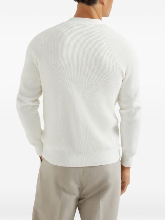 26SS 브루넬로 쿠치넬리 잉글리시 립 가디건 M29400116 CO312 Bianco - BRUNELLO CUCINELLI