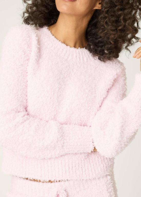  PJ Salvage 긴팔 티셔츠 긴팔 번들업 부클 탑 핑크