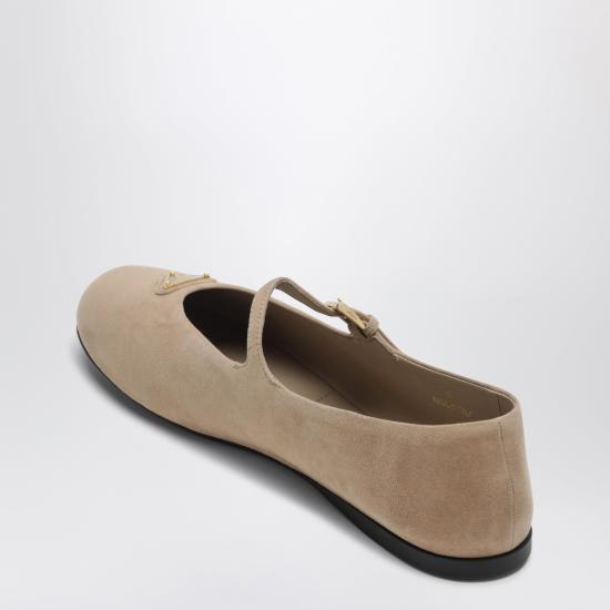 26FW 프라다 플랫 슈즈 1F793N005008 Beige - PRADA