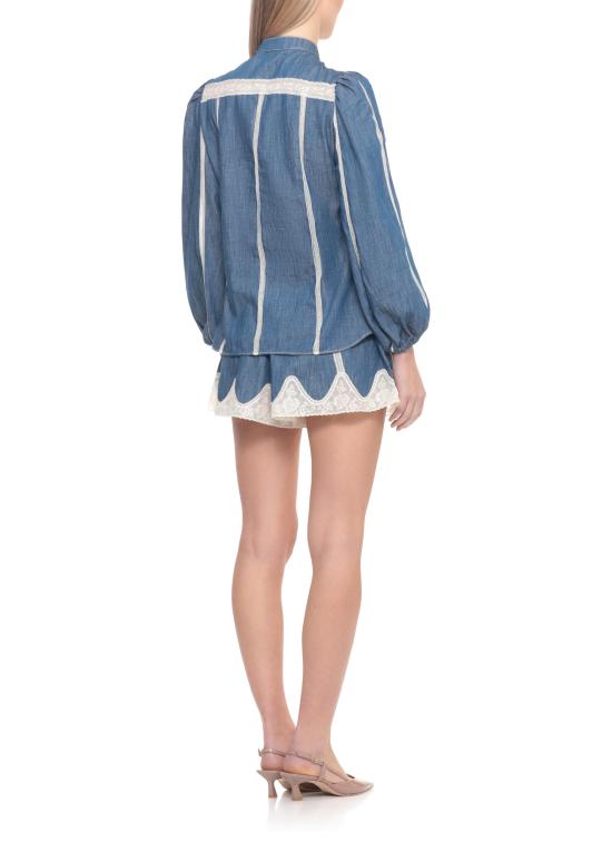 26SS 짐머만 블라우스 5604TRS261RWBLU BLUE - ZIMMERMANN