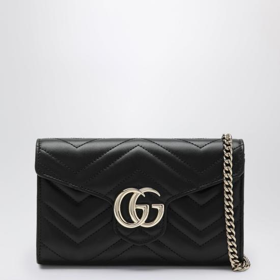 26SS 구찌 GG 마몽 체인 월렛 837745AAET8 Black