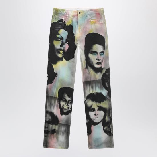 26SS 베르사체 스트레이트 팬츠 10246651A17961 Multicolor