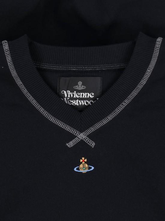 26SS 비비안웨스트우드 긴팔 티셔츠 2I01000Q J00AS N401 Black - VIVIENNE WESTWOOD