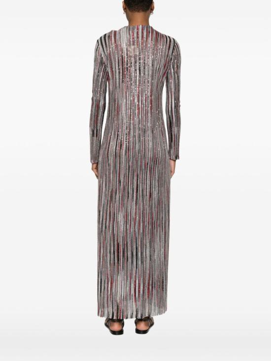  미소니 스웨터 미쏘니 스트라이프 브이넥 버튼  브라운 - MISSONI