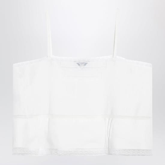 26FW 프라다 민소매 티셔츠 P902OROOO192T White