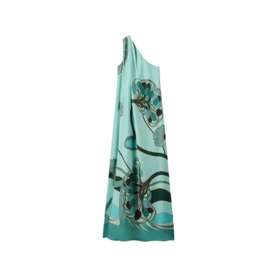 26SS 라 더블제이 롱 원피스 DRE0304 SIL026BTU0 GR11 BLUE GREEN - LA DOUBLEJ