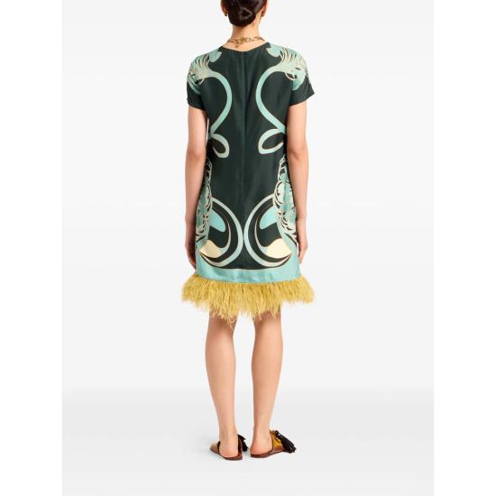 26SS 라 더블제이 미디 원피스 DRE0963 SIL026BTU0 GR03 GREEN BLUE - LA DOUBLEJ