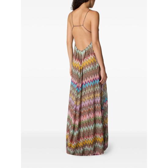 26SS 미소니 롱 원피스 MS26SQ1V BR014K SM9YK BROWN - MISSONI