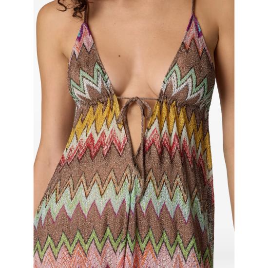 26SS 미소니 롱 원피스 MS26SQ1V BR014K SM9YK BROWN - MISSONI