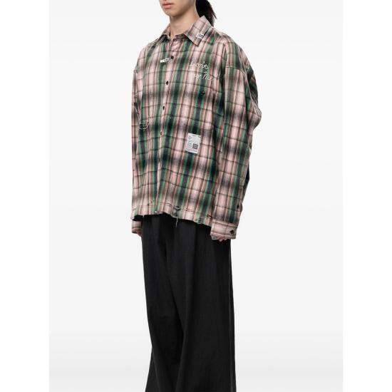 26SS 메종 미하라 야스히로 긴팔 셔츠 J16SH181 PINK PINK GREEN - MAISON MIHARA YASUHIRO