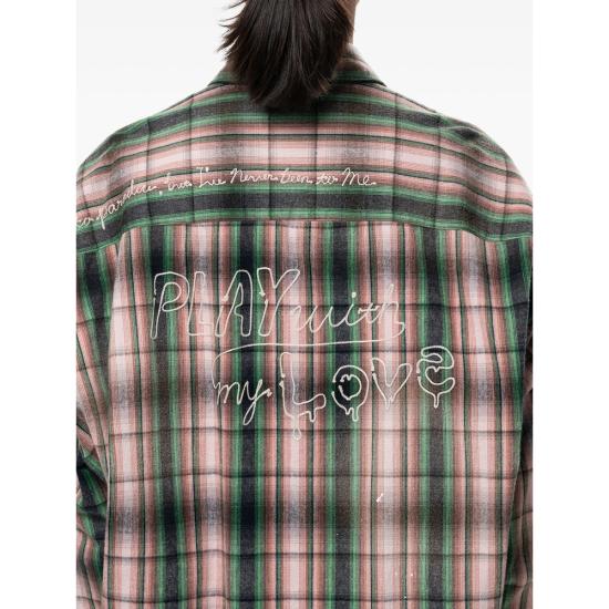 26SS 메종 미하라 야스히로 긴팔 셔츠 J16SH181 PINK PINK GREEN - MAISON MIHARA YASUHIRO