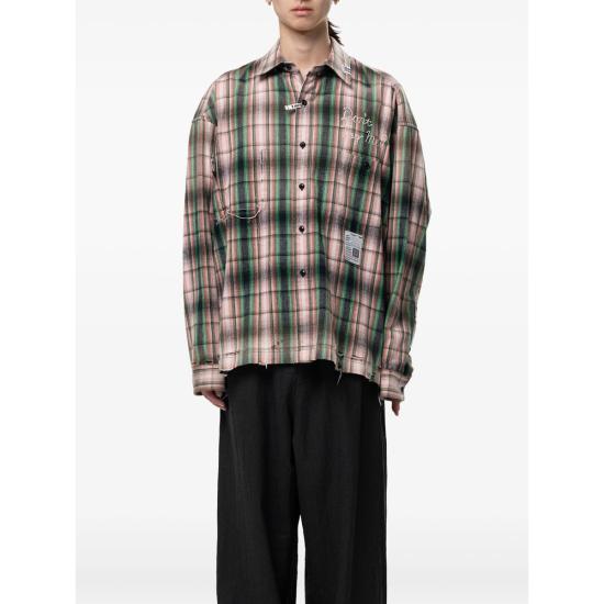 26SS 메종 미하라 야스히로 긴팔 셔츠 J16SH181 PINK PINK GREEN - MAISON MIHARA YASUHIRO