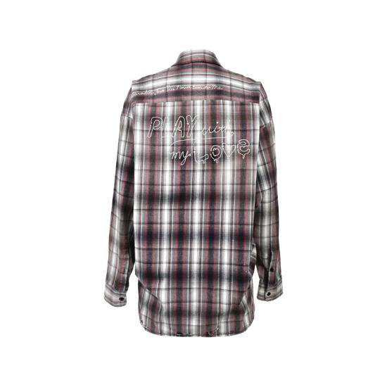 26SS 메종 미하라 야스히로 긴팔 셔츠 J16SH181 BLACK BLACK WHITE - MAISON MIHARA YASUHIRO