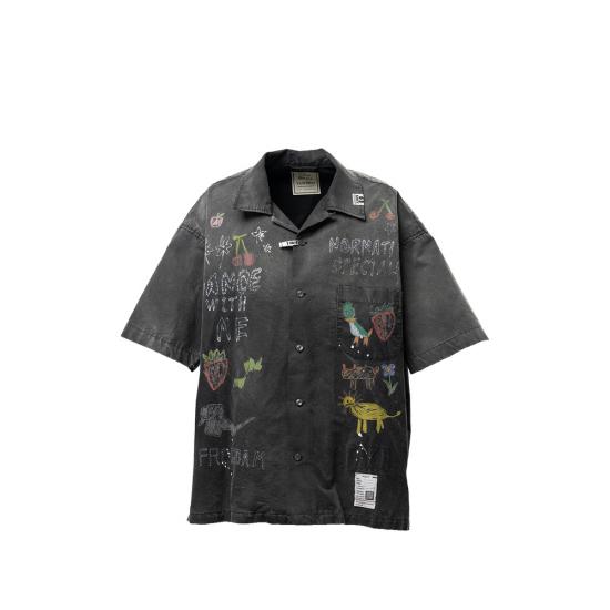 26SS 메종 미하라 야스히로 반팔 셔츠 J16SH184 BLACK