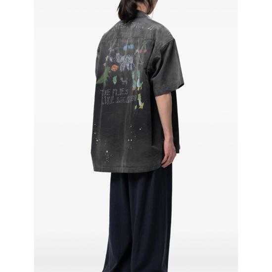 26SS 메종 미하라 야스히로 반팔 셔츠 J16SH184 BLACK - MAISON MIHARA YASUHIRO
