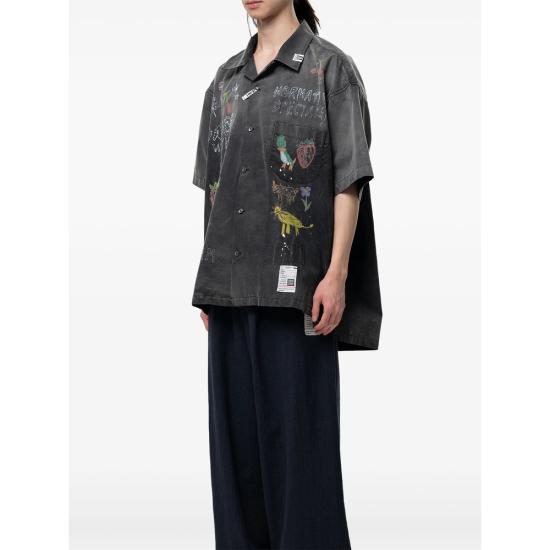 26SS 메종 미하라 야스히로 반팔 셔츠 J16SH184 BLACK - MAISON MIHARA YASUHIRO